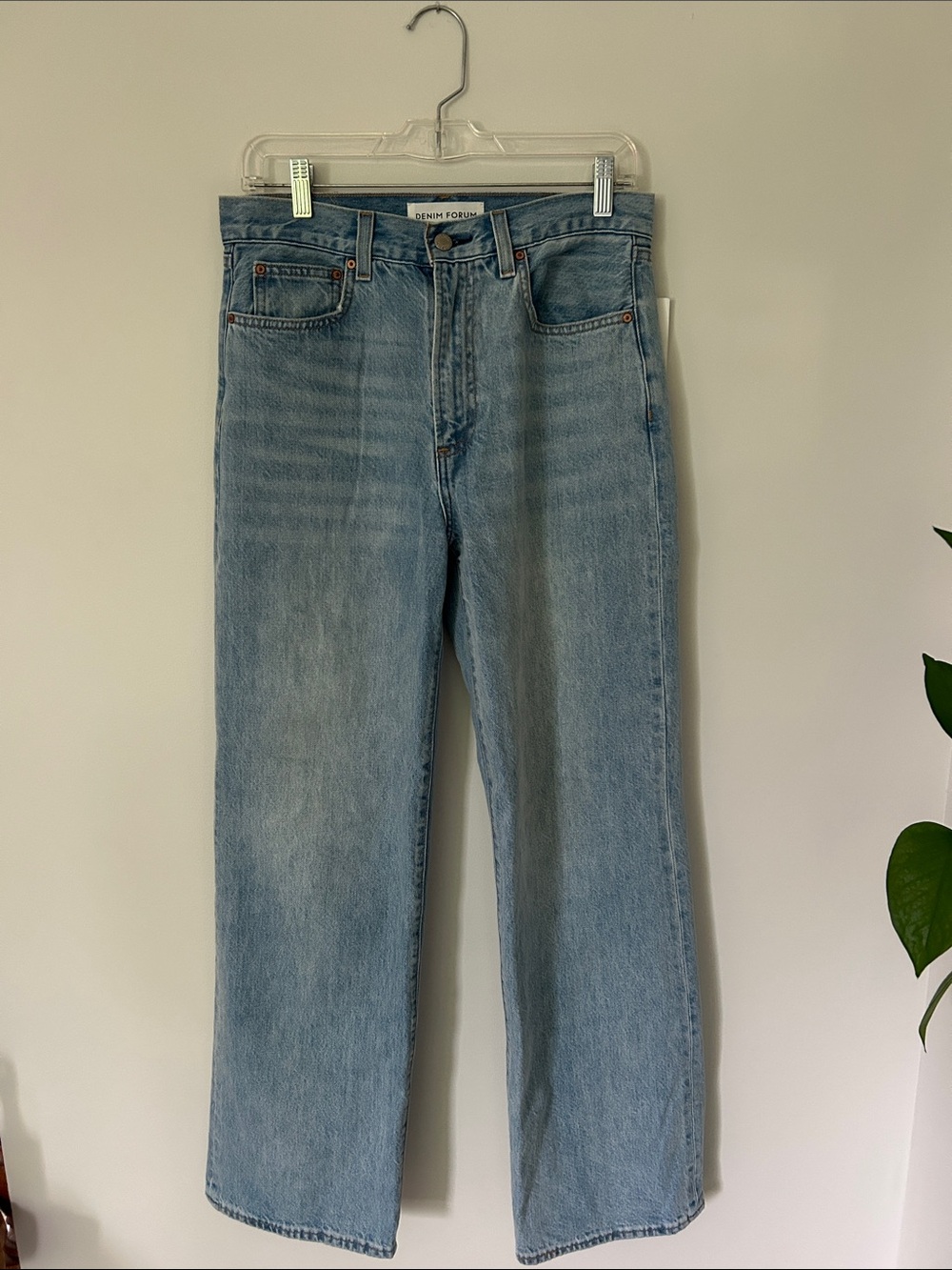 Aritzia Denim Forum Light Blue Straight Leg Jeans